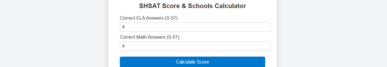 SHSAT Calculator Thumbnail